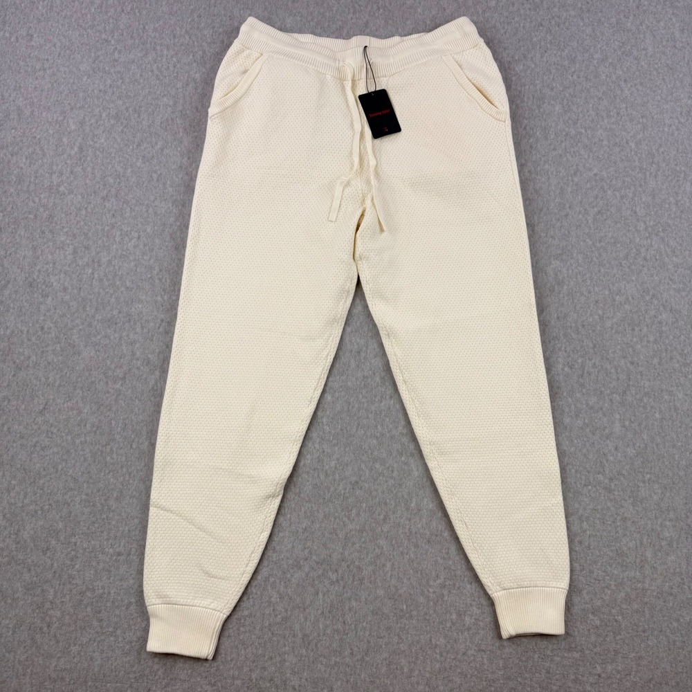 Tommy‎ John Joggers Womens Large Coconut Milk Knit Loungewear Comfy Stretch NEW